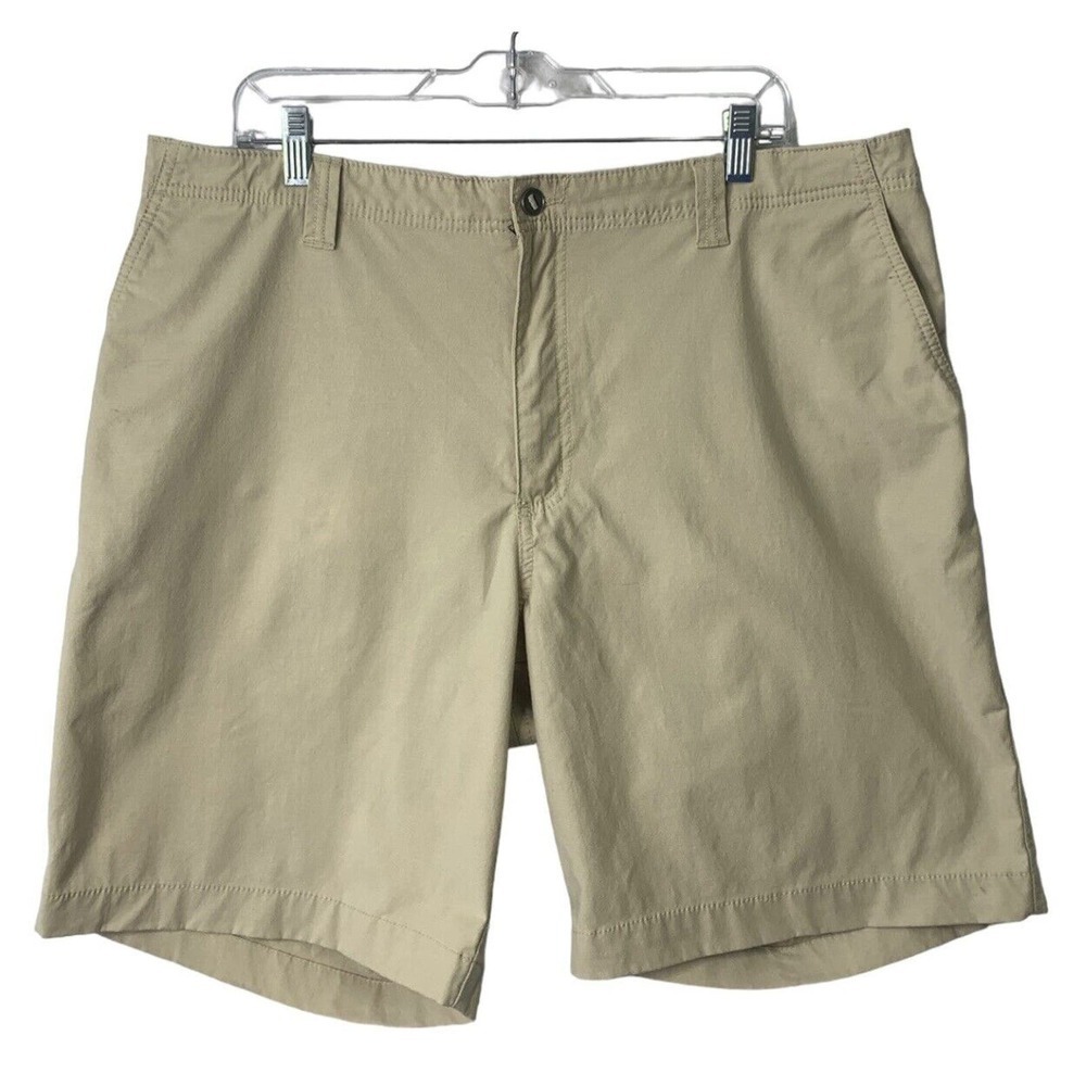 Jos A Bank Performance Shorts Mens 38 Beige Nylon Cotton Xla Lastol 38x9 Golf